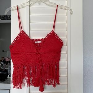 Crocheted crop top